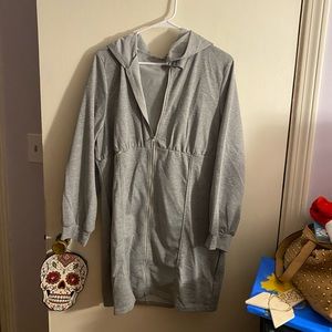 Zipper hoodie dress